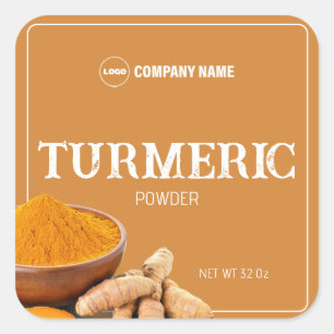 Etikett för Turmeric Spice Anpassningsbar
