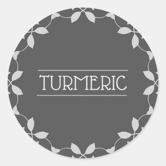Etikett för Turmeric Spice Burk (Framsida)