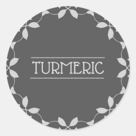 Etikett för Turmeric Spice Burk