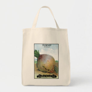 Etikett för Turnip Seed Packet Label Tygkasse