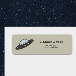 Etikett för UFO- och flygsåtersändaradress Returadress Etikett