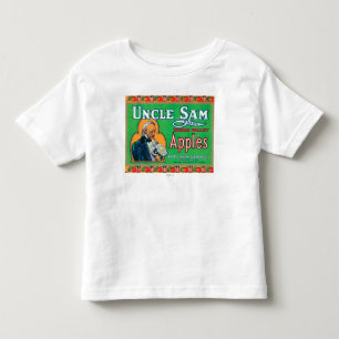 Etikett för Uncle Sam Apple (grönt) - Wapato, WA Tee