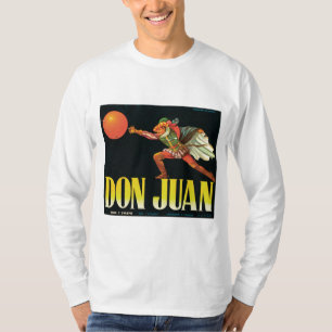 Etikett för universitetslärareJuan orange vintag Tee Shirt