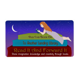 Etikett för utlåning Bibliotek Bokar Fraktsedel