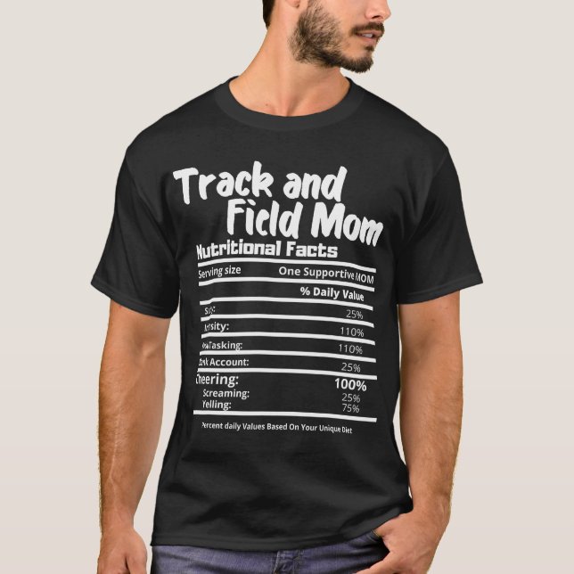 Etikett för utsöndringsfaktablad för Spåra och Fäl T Shirt (Framsida)