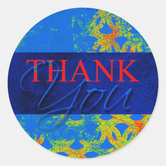 Etikett för värmeförsegling av Tack (Framsida)