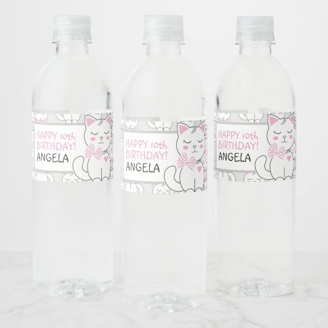 Etikett för Vattenflaska av Födelsedagsfest för ku (Flaskor)