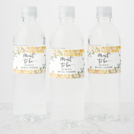 Etikett för vattenflaska av möhippa till bin