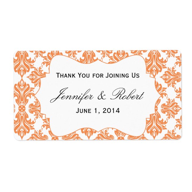 Etikett för Vattenflaska av nektarin och vitmask Fraktsedel (Framsidan)