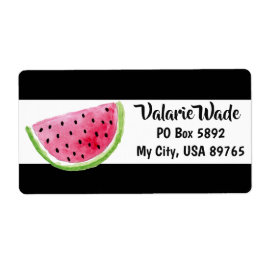 etikett för vattenmelonsegmentadress fraktsedel