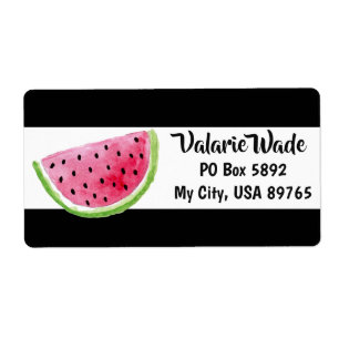 etikett för vattenmelonsegmentadress fraktsedel