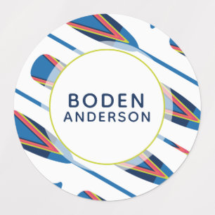 Etikett för vattentät Nautical Oars Personlig Namn