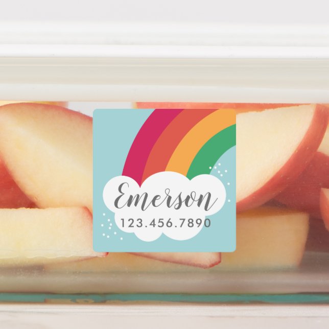 Etikett för vattentäta skott för regnbåge (Påsatt)