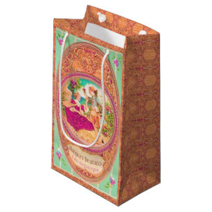 Etikett för viktoriansk kolonial Fransk blommigt p