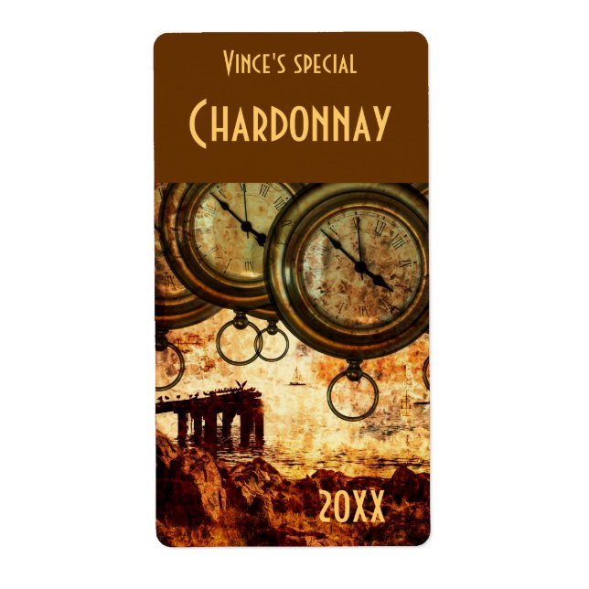 etikett för vin flaska fraktsedel (Framsidan)