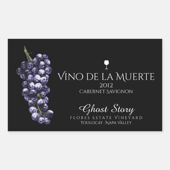 etikett för vino de la muerte vin (Framsida)