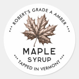 Etikett för vintage av lönnsirap