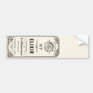Etikett för vintageApothecaryElixir