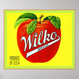Etikett för vintagefruktlåda poster