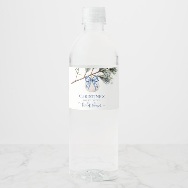 Etikett för Winter Chinoiserie Bow Möhippa Flaska (Framsida)