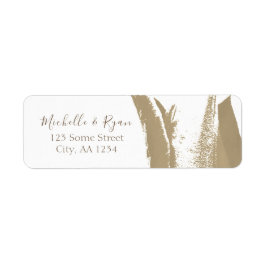 Etikett Golden Tulip Flower Adress Bröllop Returadress Etikett