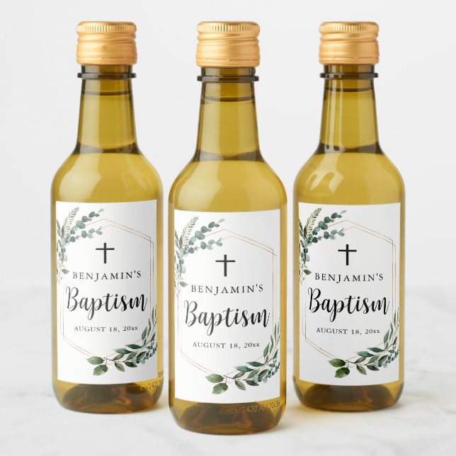 Etikett Grey Foliage Guld Kor Baptism Vin (Flaskor)