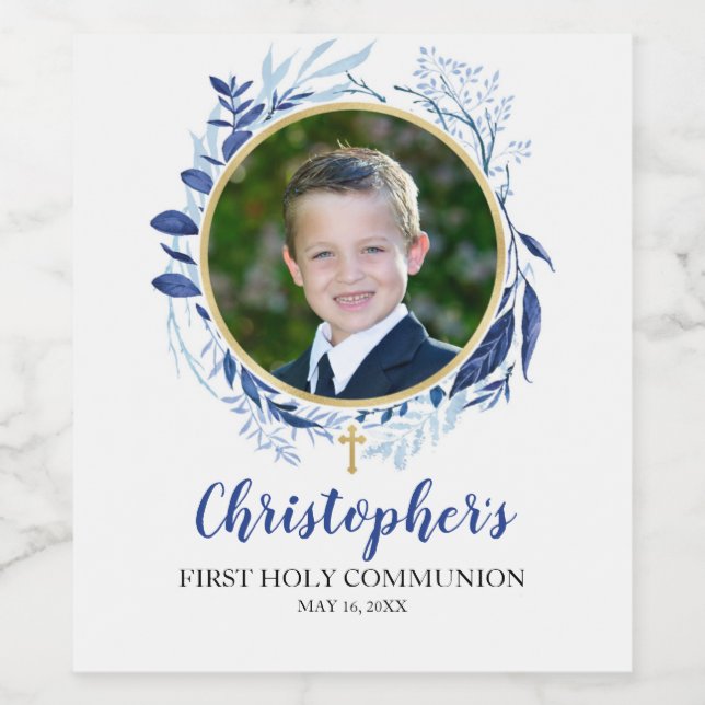 Etikett Grey Kor Blue Vin Flaska (Singel etikett)