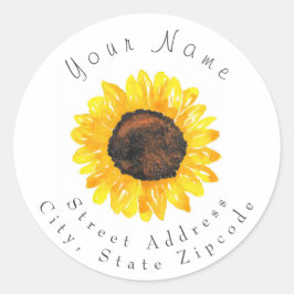 Etikett "Handfärgad vattenfärgad solrosa 2"