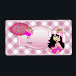 Etikett Kids Gift Märkre Birthday Rosa Fraktsedel<br><div class="desc">Etikett Kids Gift Märkre Birthday Rosa</div>