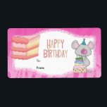 Etikett Kids Gift Märkre Birthday Rosa Fraktsedel<br><div class="desc">Etikett Kids Gift Märkre Birthday Rosa</div>