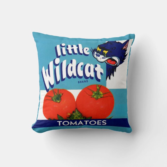 Etikett låda för små Wildcat-tomater Kudde (Framsida)