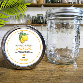 Etikett Lemon Canning Burk