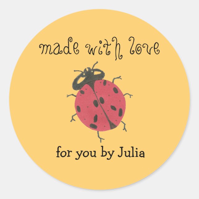 Etikett "made with Kärlek" (Framsida)