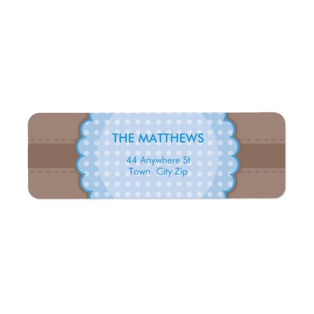 ETIKETT: monogram2 4L Returadress Etikett (Framsidan)