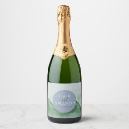 Etikett och märke för naturbergsskog Vin Flaska
