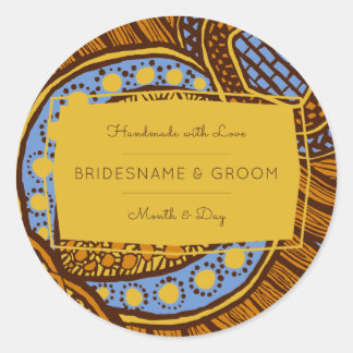 Etikett över den globala Blommigten för afrikansk