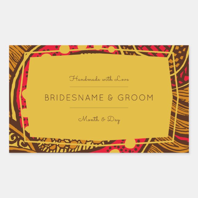 Etikett över den globala Blommigten för afrikanska (Framsida)