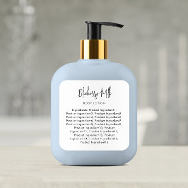 Etikett över moderna skript med minimalistiska ing