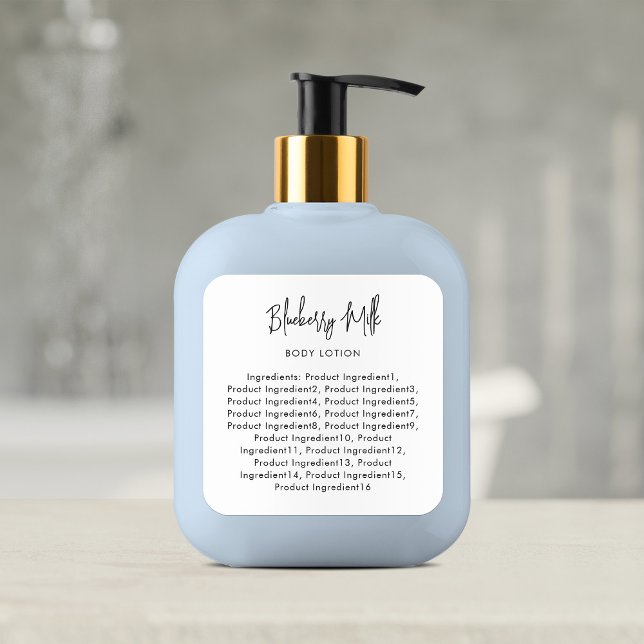 Etikett över moderna skript med minimalistiska ing (Skapare uppladdad)