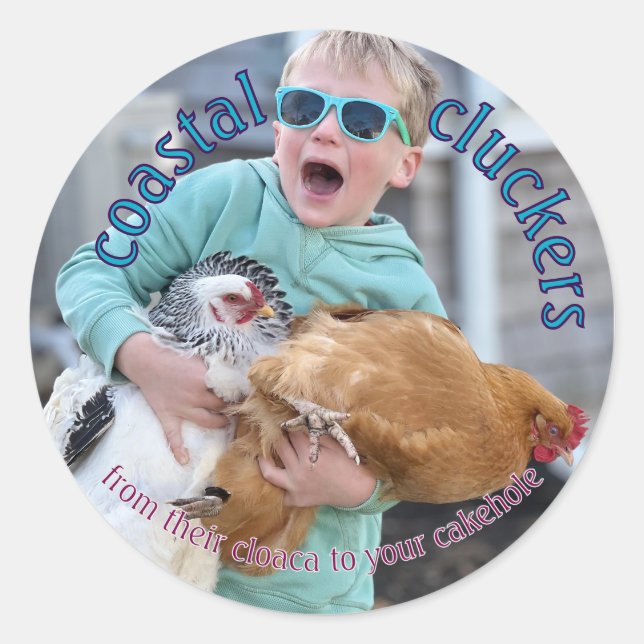 Etikett på äggkartongen - humor (Framsida)