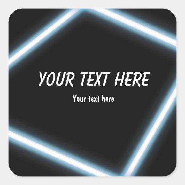 Etikett på blått nålstick födelsedagsfest (Framsida)