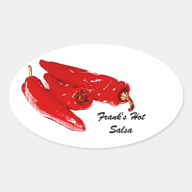 etikett på burk för glödhet salsa (Framsida)