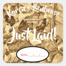 ETIKETT PÅ CHICKEN EGG CARTON ETIKETT