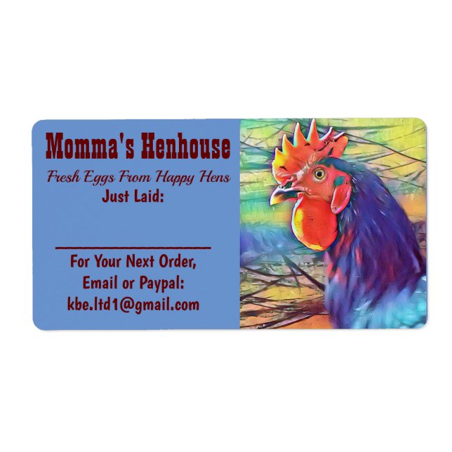 ETIKETT PÅ EGG CARTON FRAKTSEDEL (Framsidan)