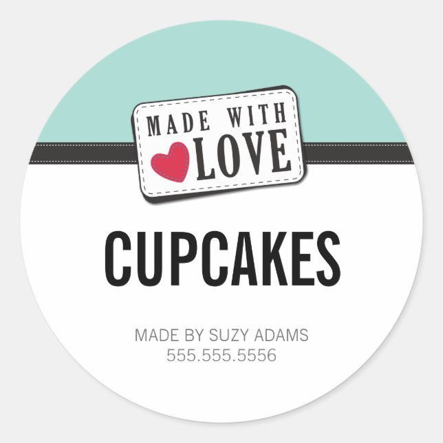 ETIKETT PÅ FÖRPACKNINGEN: Tillverkad med kärlek 6 (Framsida)