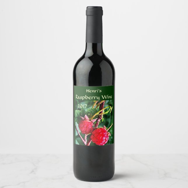 Etikett Raspberry Fruit Vin (Framsida)