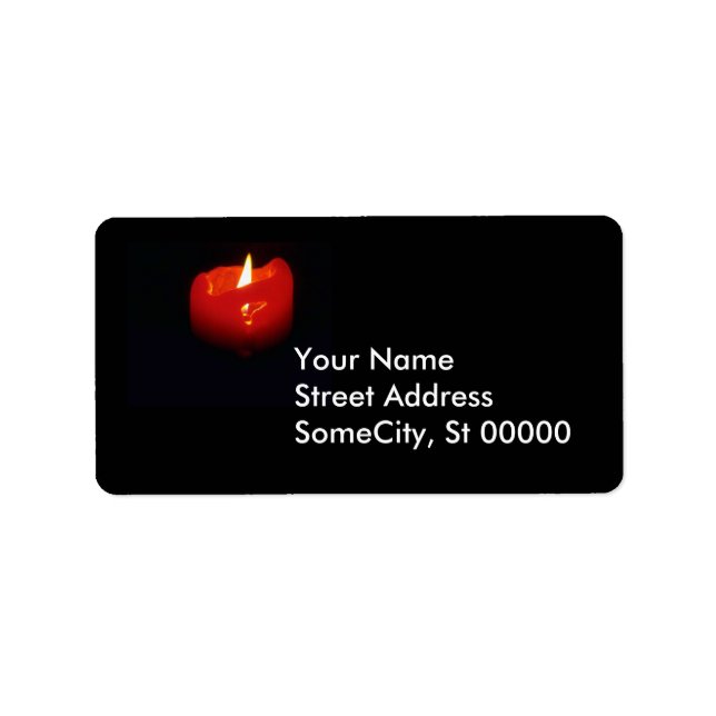 Etikett - retur - Rött ljus Adressetikett (Framsidan)