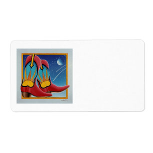 ETIKETT - Solupphöjda CowboyBoots Fraktsedel