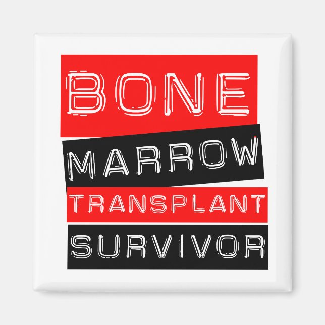 Etikett Stil - benmärgstransplant Survivor Magnet (Framsidan)