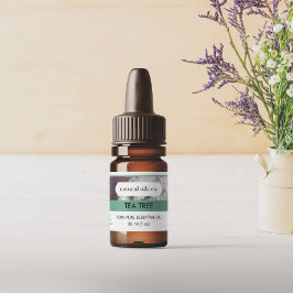 Etikett Tea Träd Essential Oils Fragrance Flaska